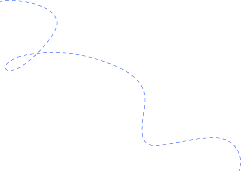 ligne pointillé bleue